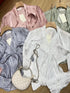 Casual Collar Tie Shirts With Long Lantern Sleeves